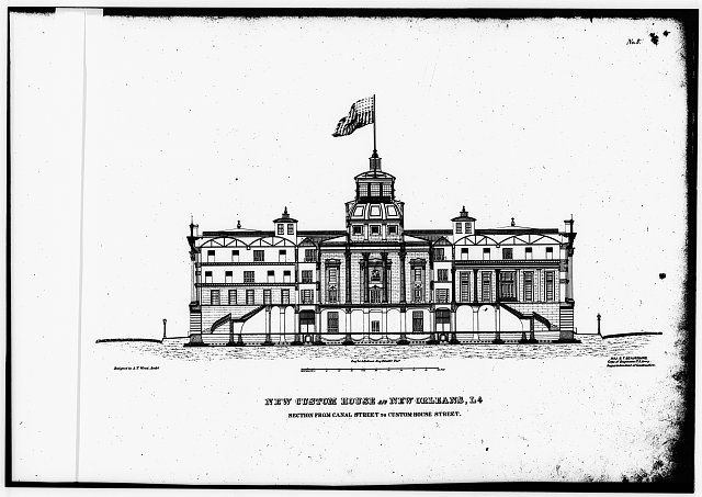 ArchitectsDrawing_GSA_NO_US Customs House 423 Canal St 1857
