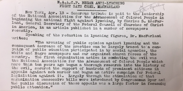 NAACP 1919 announcement